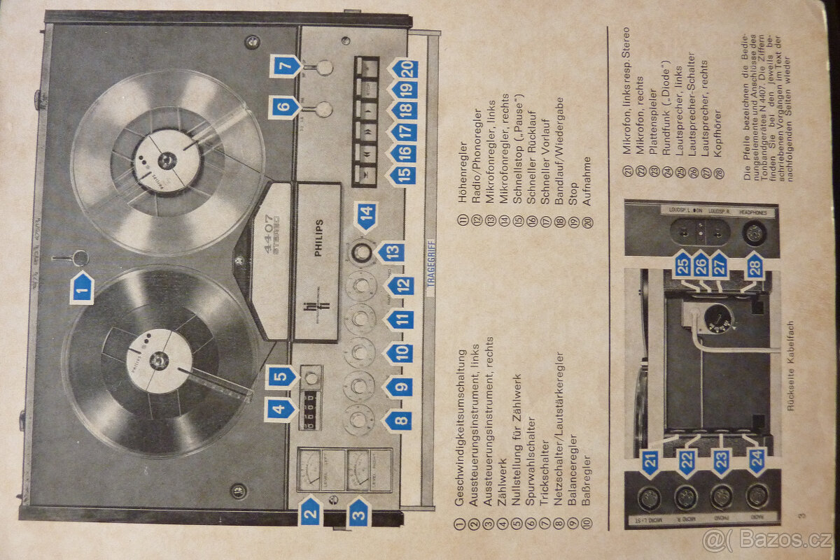 Kotoučový magnetofon PHILIPS N4407 - 8