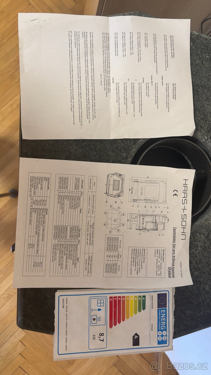 Krbová kamna HAAS+SOHN, model ORSTED - 8