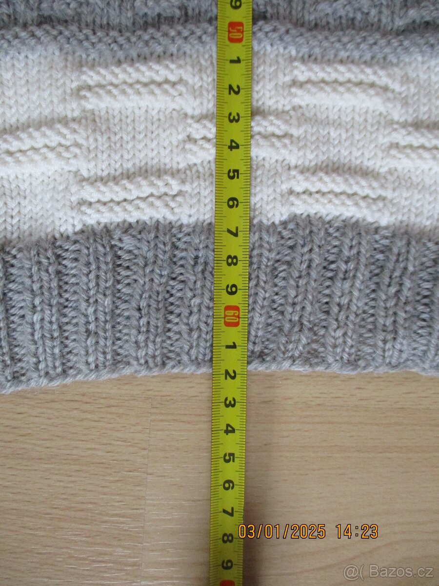 Pánský ručně pletený svetr M-L - 8