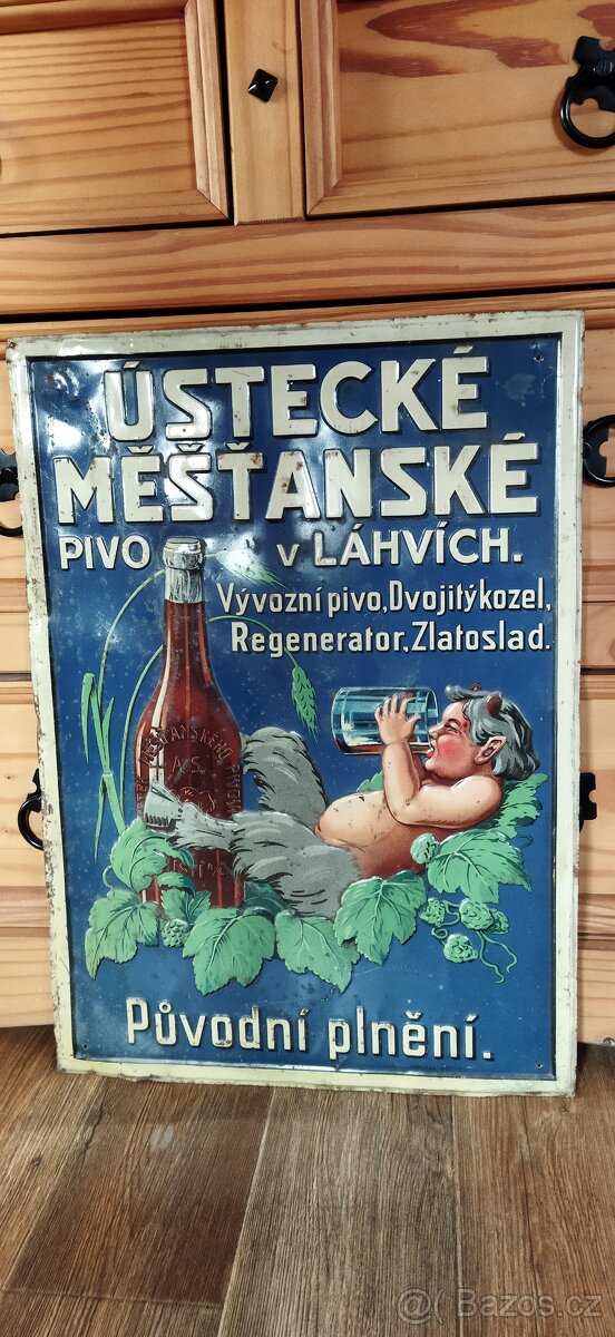 Sbírám - staré pivní láhve, půllitry, cedule, špuntovačka - 8