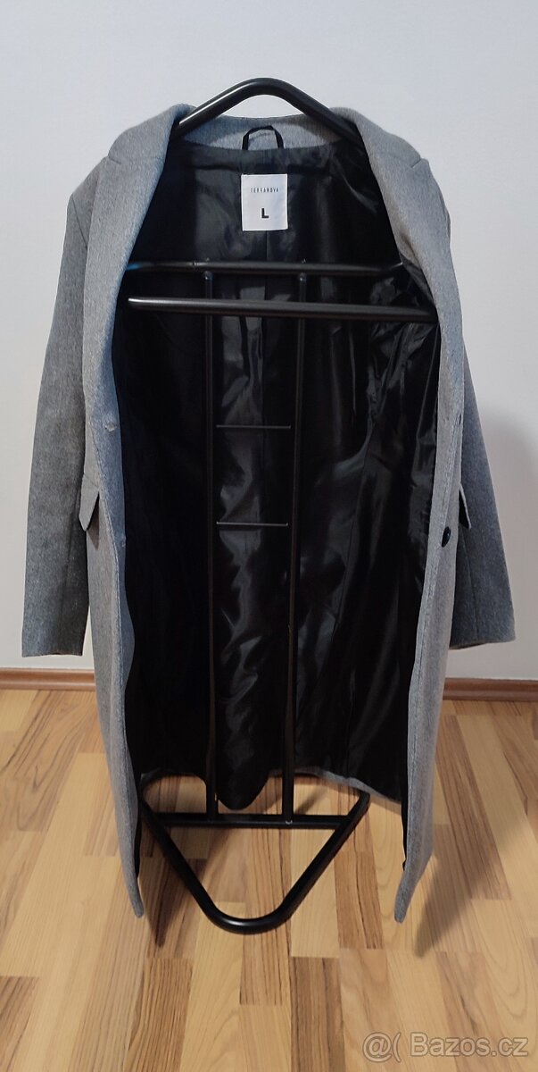 Dámský antracitový kabát, vel. L - 8