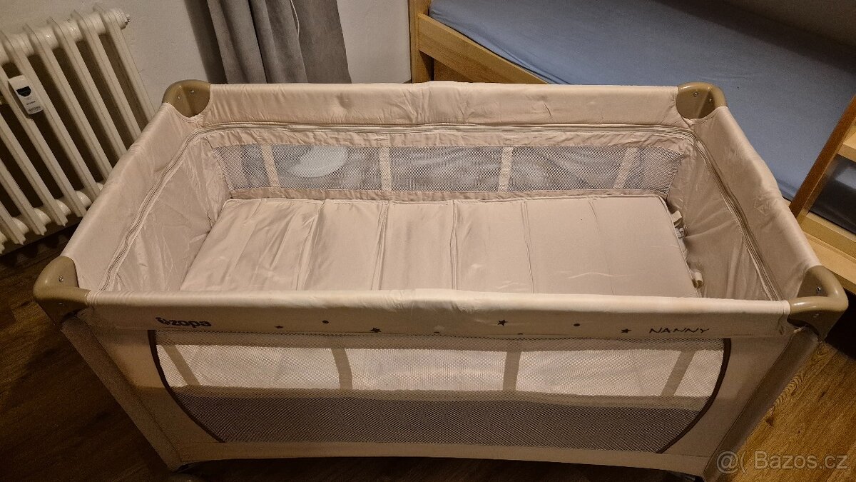 Cestovní postýlka ZOPA NANNY s polohováním + matrace - 8