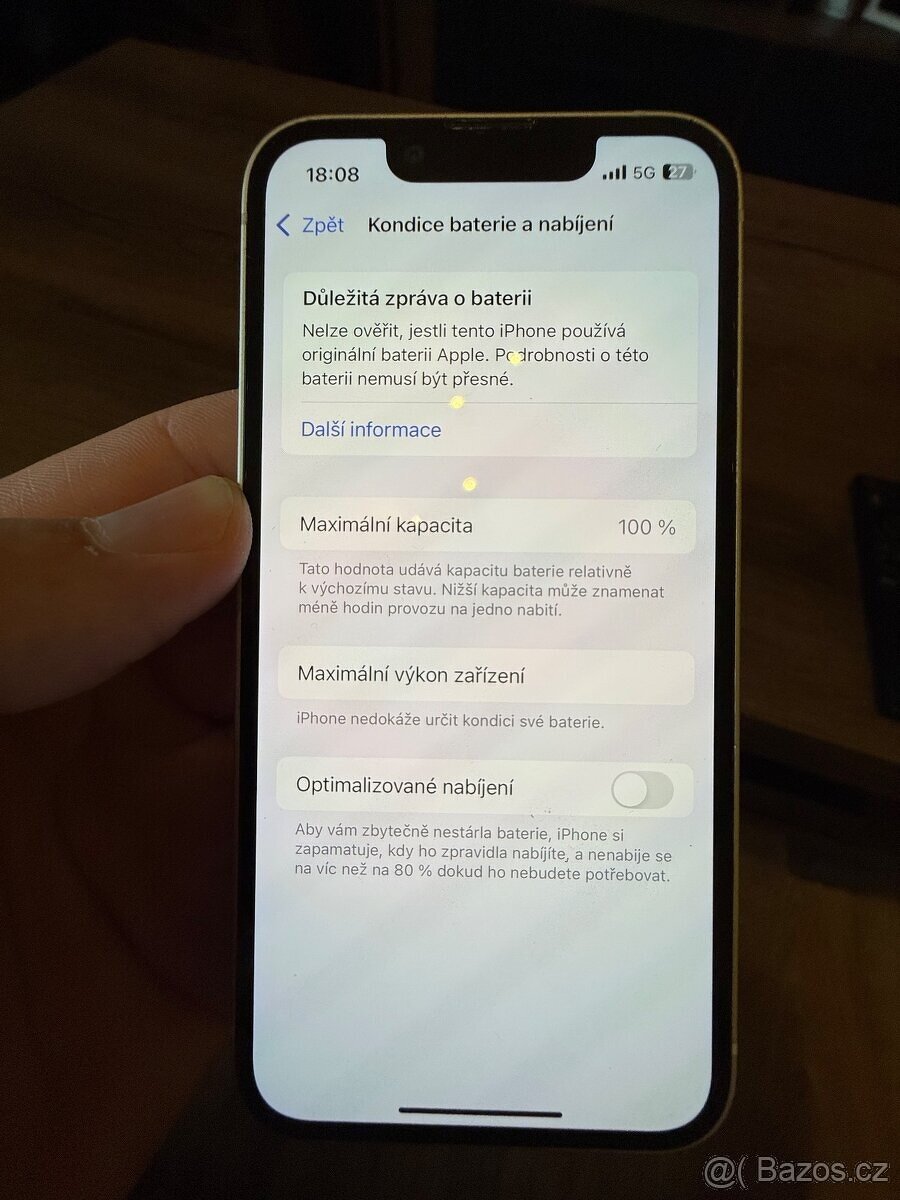 Apple iPhone 13 Mini, 128GB, bílá, nová baterie - 8