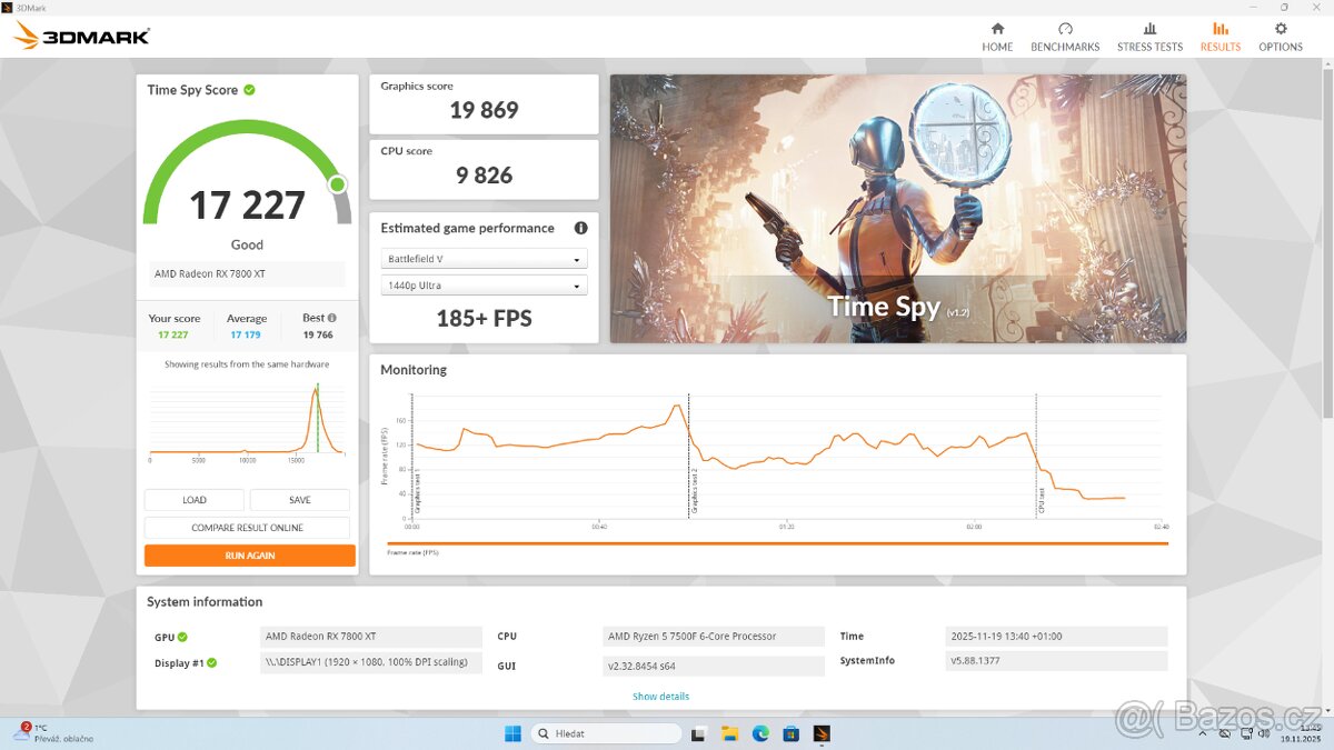 Herní PC AM5/Ryzen 7500F/RX7800XT/32GB RAM/1TB NVMe - 8
