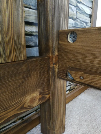 Drásaná postel Bruno 140x200 Antický dub - 8