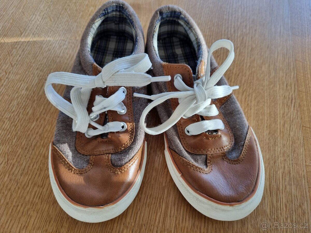 Dětské tenisky kůže/textil šněrovací vel. 29 jako nové - 8