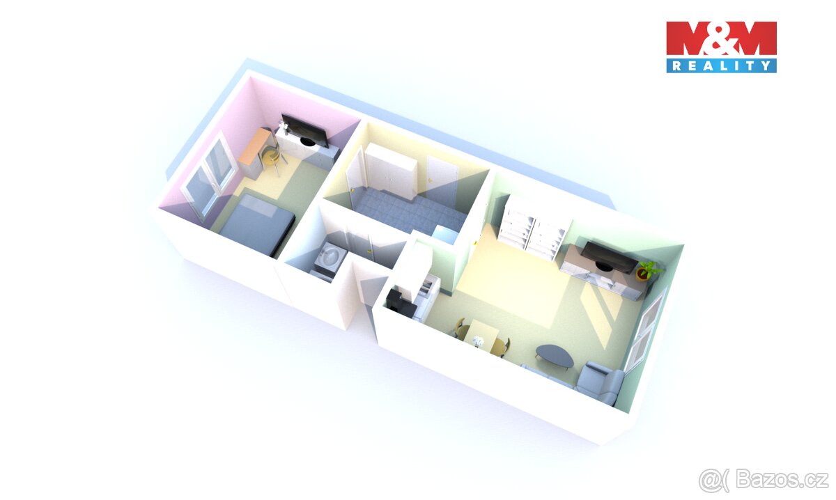 Prodej bytu 2+kk, 42 m², Děčín, ul. Závodní - 8