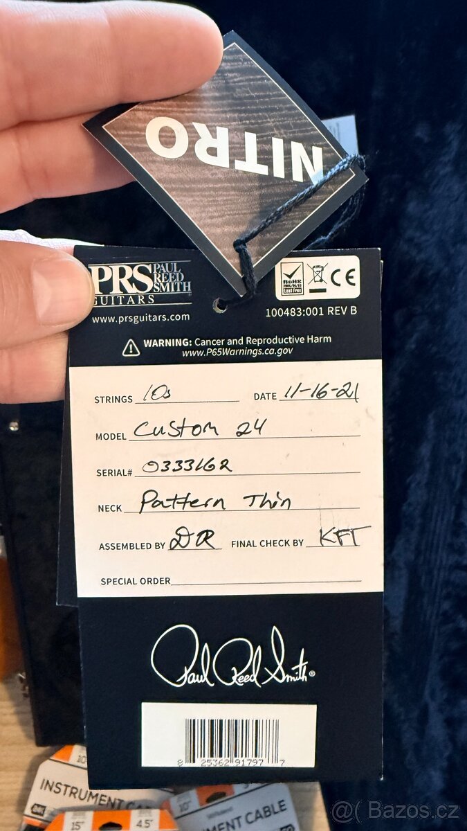 Kytara PRS Custom 24 Fire Smokeburst - 8