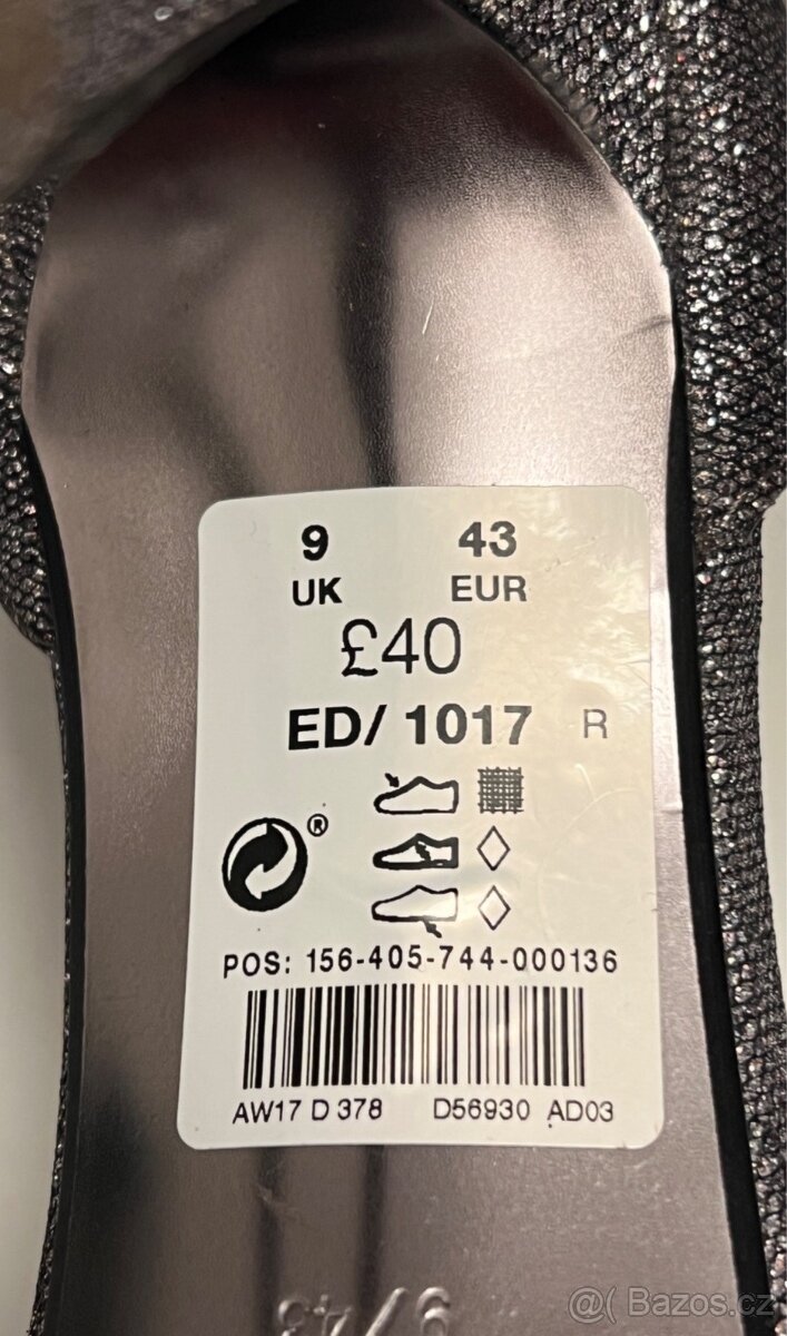 dámské třpytivé sandálky vel. 43 - 8