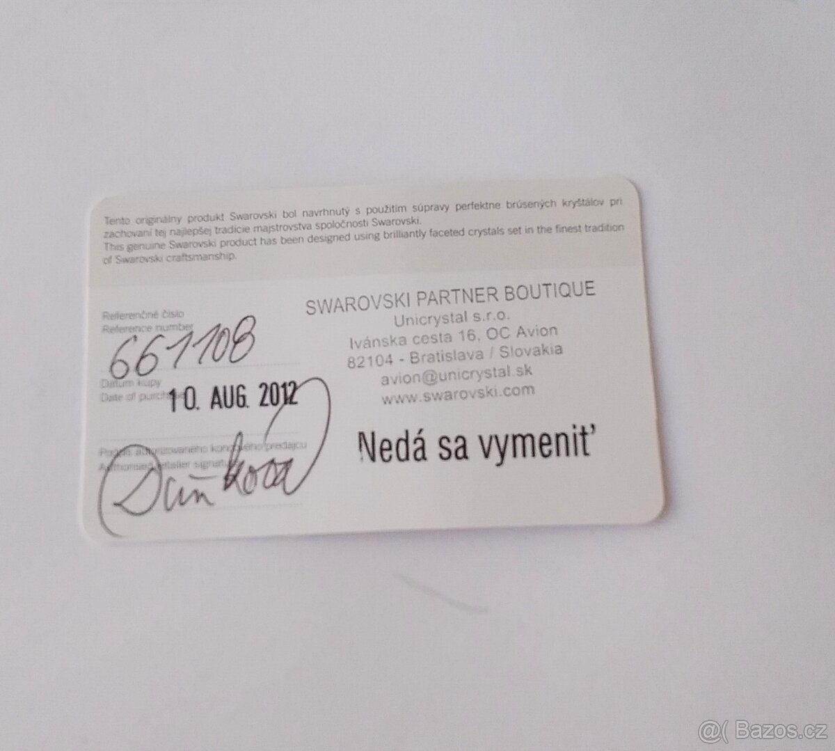 Náušnice Swarovski–ref.č. 661108, originál, s certifikátem - 8