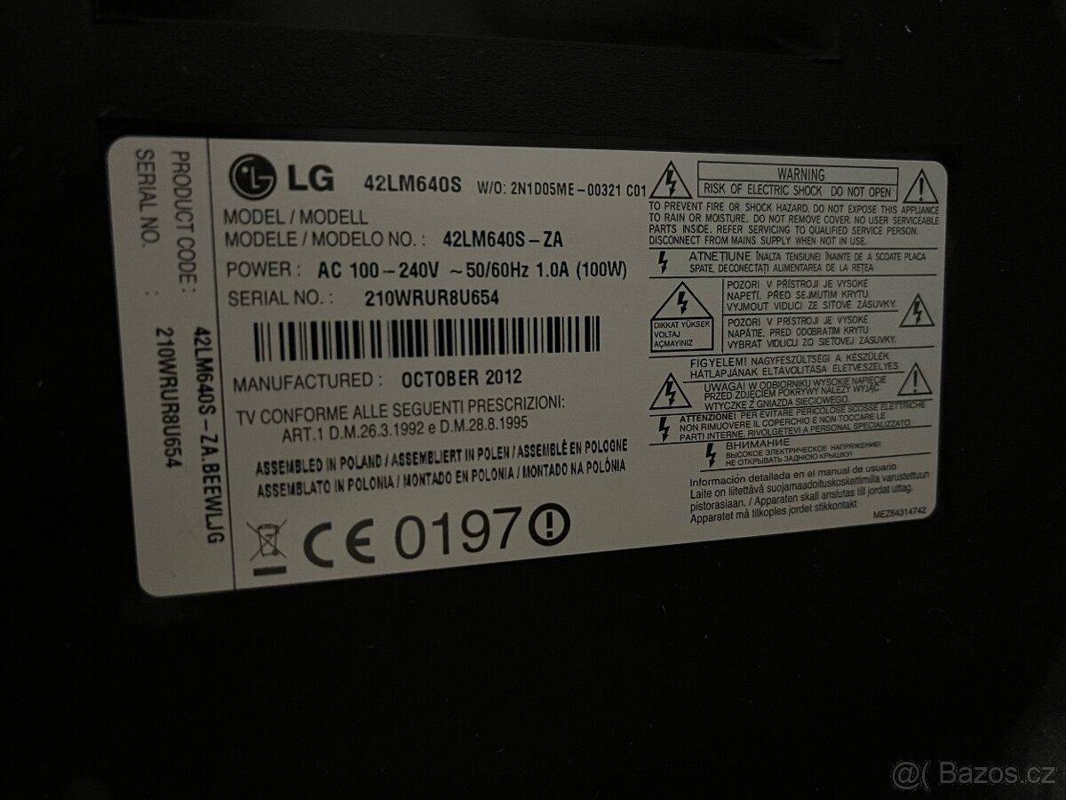 Televize LG 42LM640S (3D) - 8