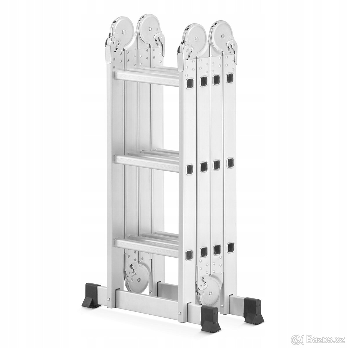 Kloubový žebřík 4x3 plosina skládací přicky leseni - 8