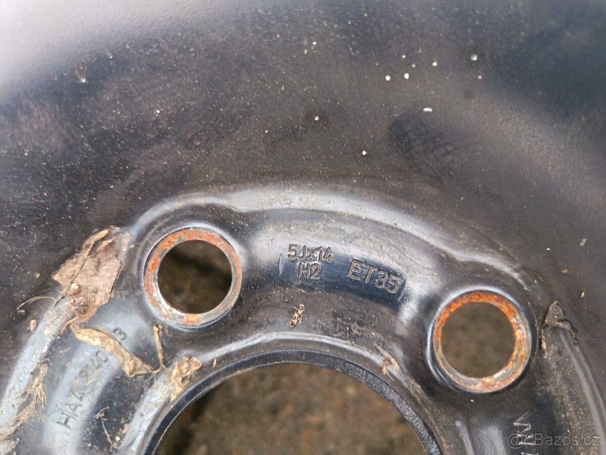 R14 disky plech 5x100, ET35, 5J....Nové - 8