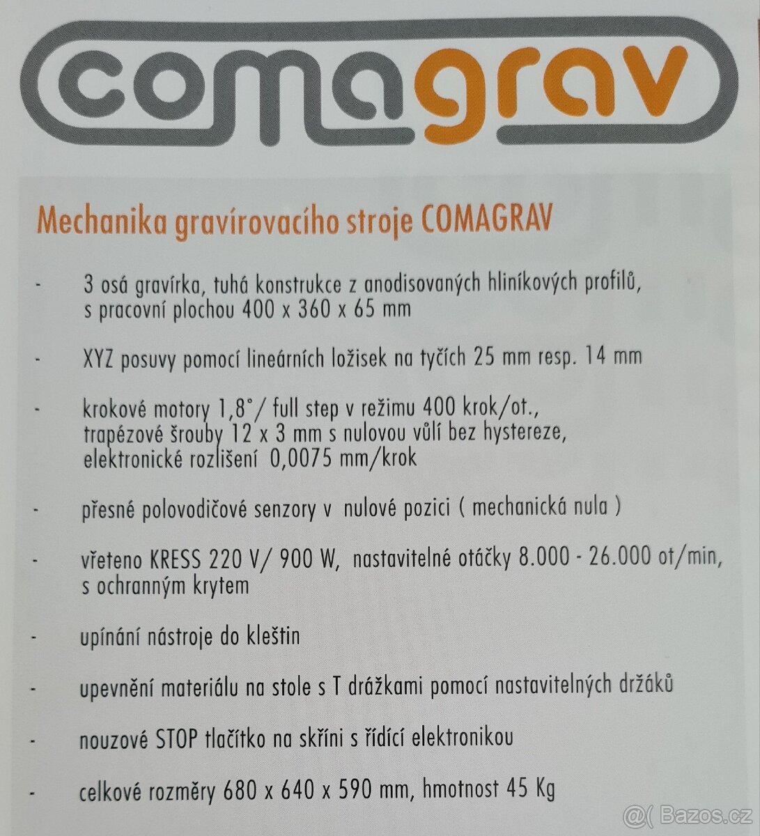 Gravírovací fréza / plotter Comagrav - 8