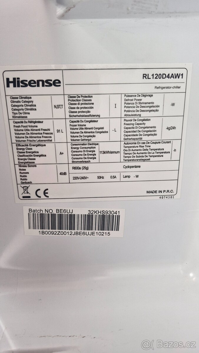 HISENSE 91 litrú - 8