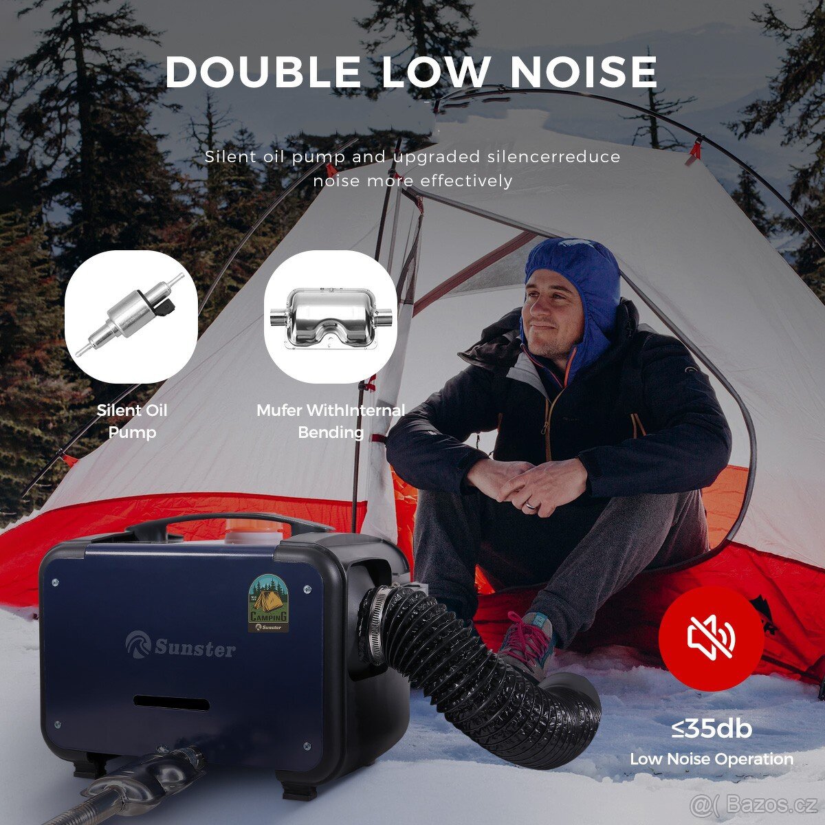 Naftové topení 5-8kW, 12/24/230V, auto start/stop, BT - 8