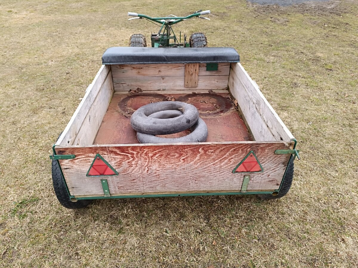 Fréza (malotraktor) bez agregátu + brzděný vozík - 8