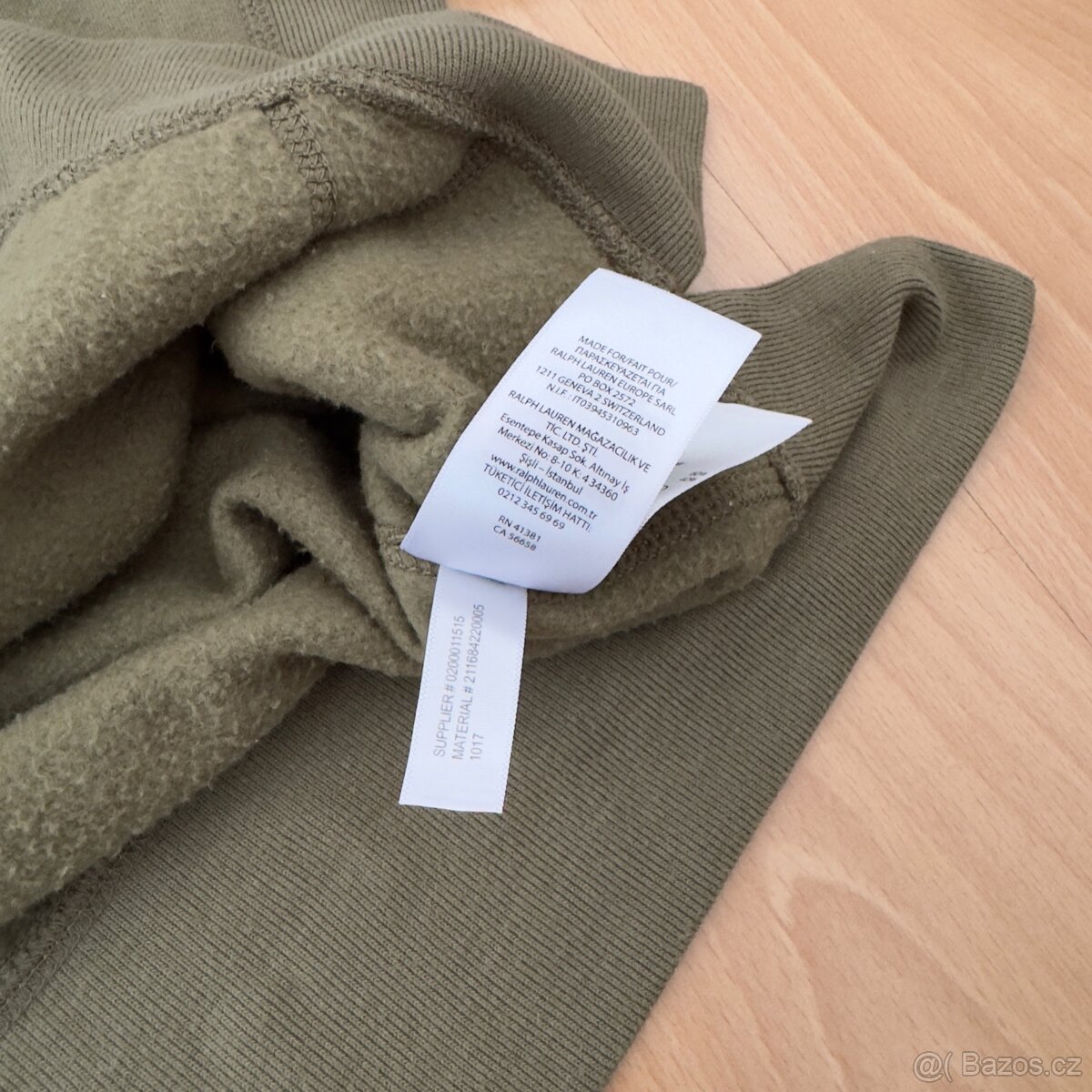 Ralph Lauren Polo zelená mikina na zip s kapucí | vel. XS - 8