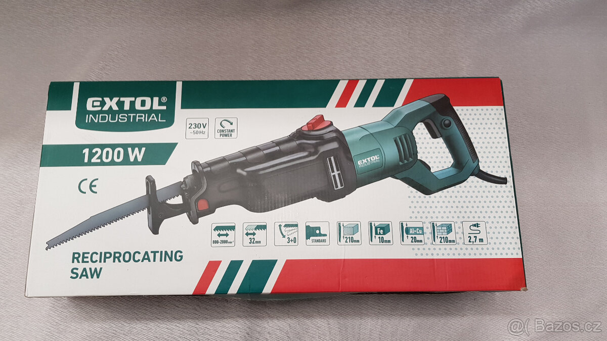 Elektrická pila ocaska Extol Industrial 1200W, NOVÁ + přísl. - 8