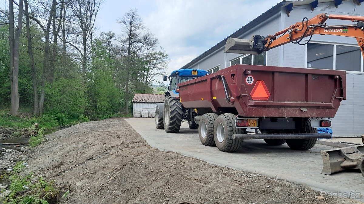 Traktorový návěs,Vlek za Traktor,Vlečka,Přívěs,Dumper 10t - 8