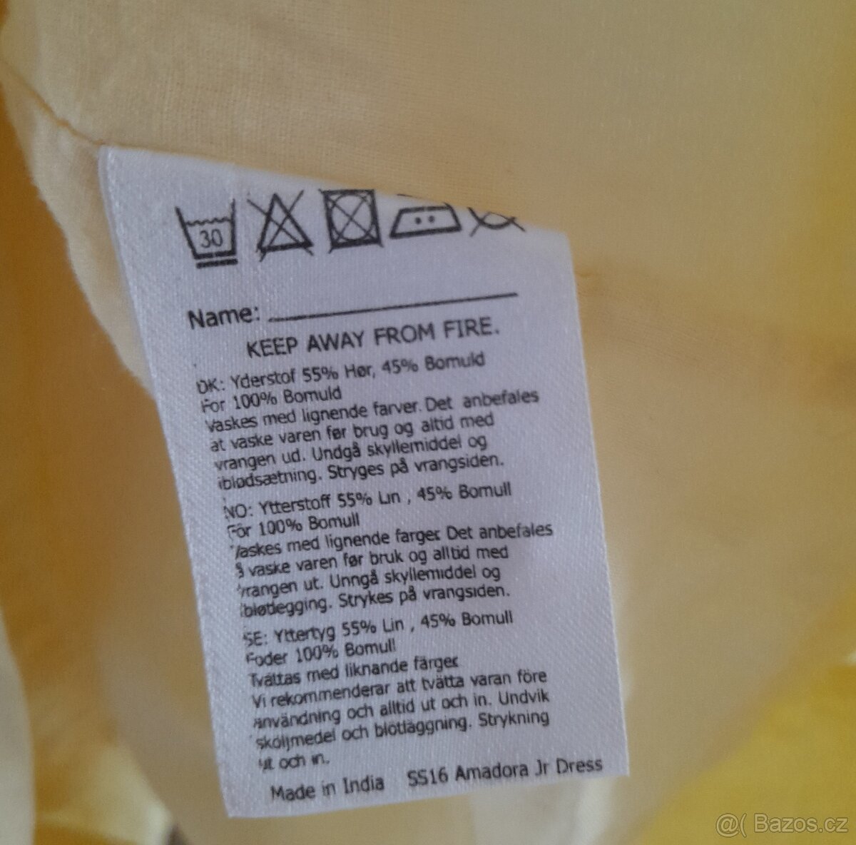 Šaty z lněné směsi POMPdeLUX, vel. 122/128 - 8