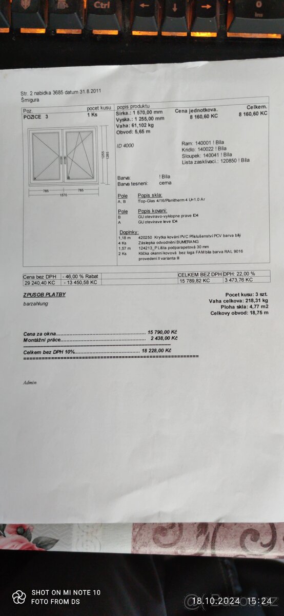 Okno troják 2320x1355mm - 8