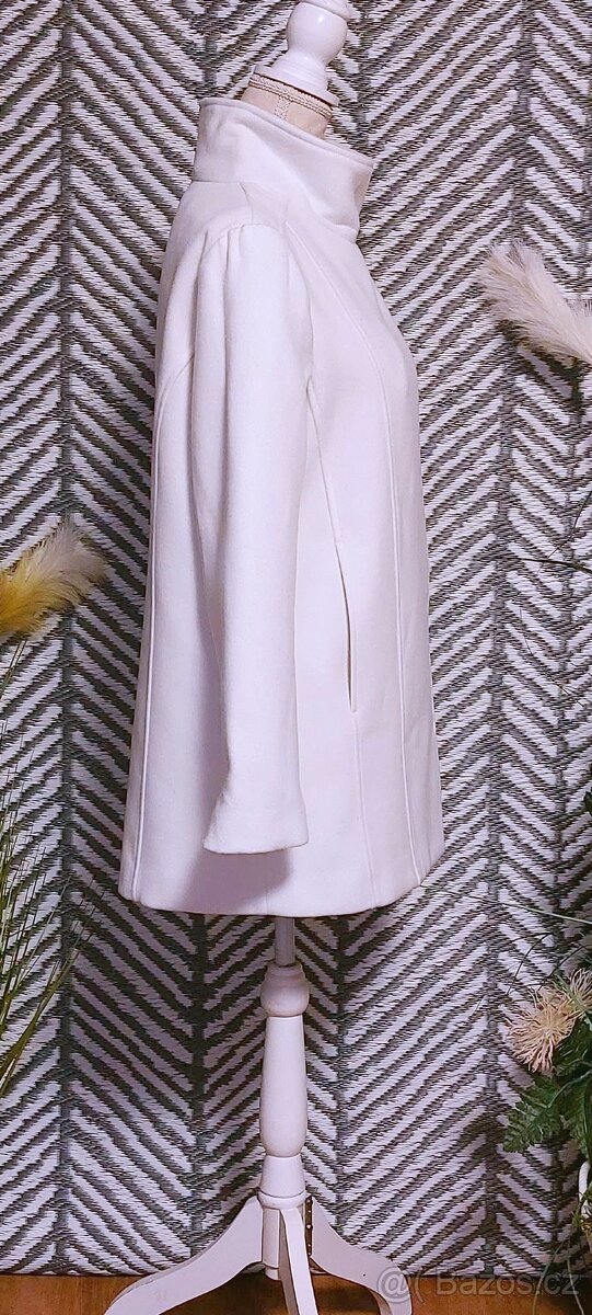 BÍLÝ KABÁTEK - MANGO vel. M + LUXUSNÍ LÍMEC - 8