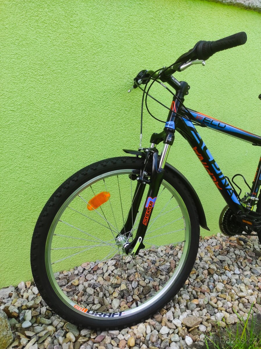 Značkové kolo ALPINA 26"/17,5" (modrá/oranžová) - 8