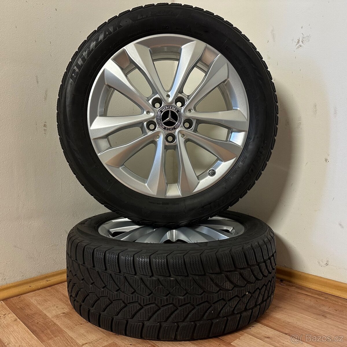 MERCEDES C W205 5x112 R17 ET48,5+ZIMNÍ 225/50R17 6mm - 8