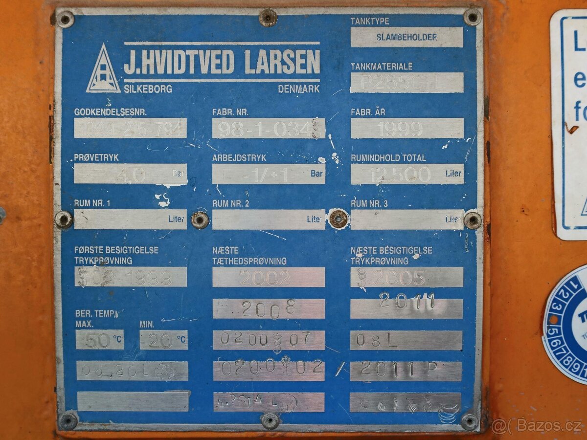 Scania R 124 GB, FEKÁL, 8x2, 33 TUN, 13 CBM (DVĚ KOMORY 11+ - 8