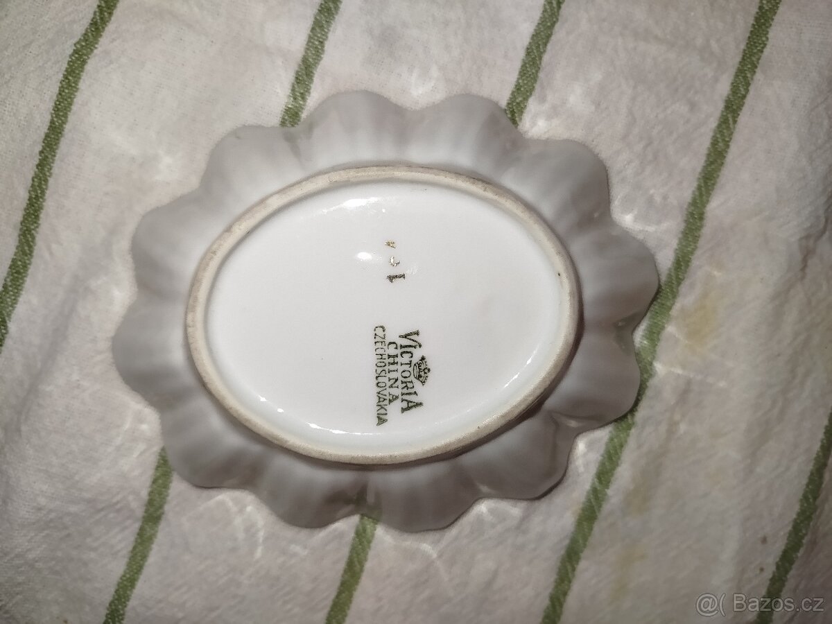 Starožitný upomínkový porcelán talířek Luhačovice - 8