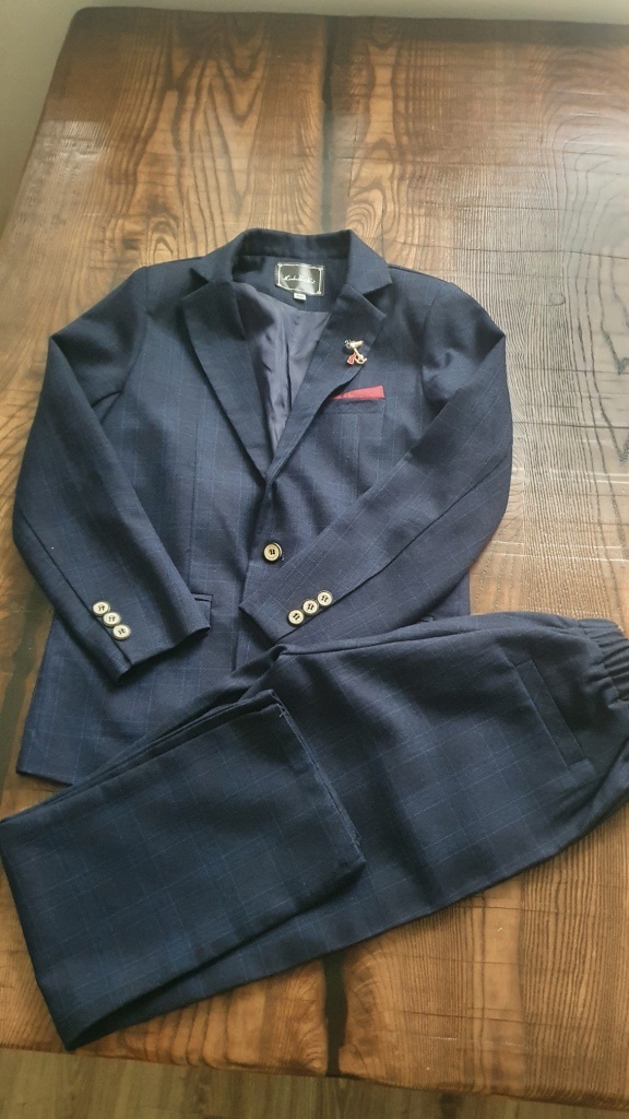 Chlapecký oblek modrý + boty 35 - 8