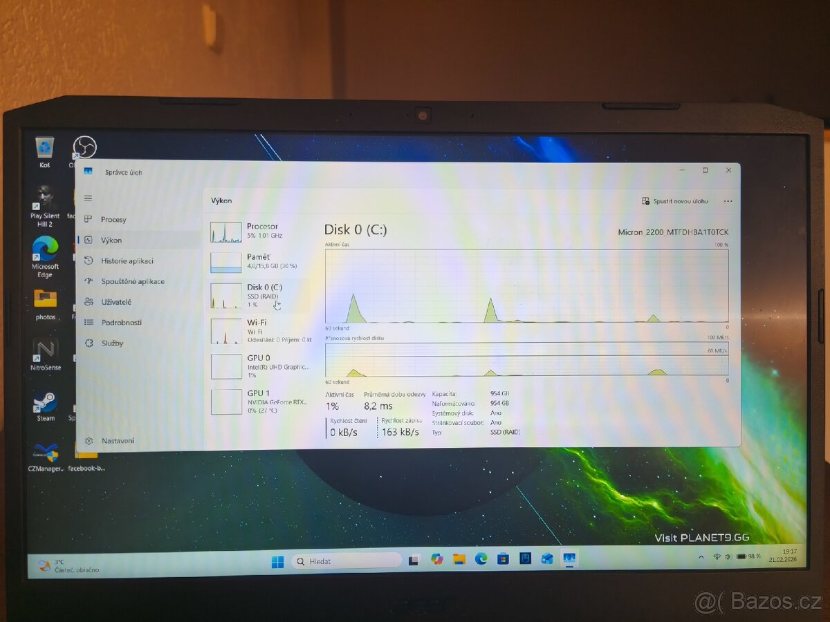 Herní notebook Acer Nitro 5 (RTX 2060) - 8