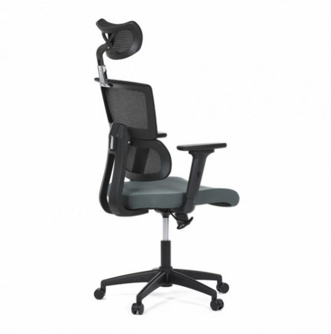 Kancelářská židle, houpací mechanismus, šedá síťovina, B1025 - 8