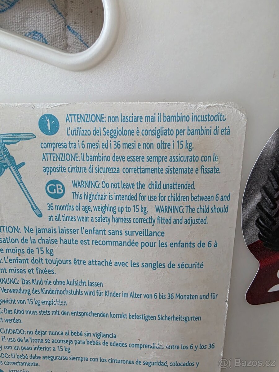 Dětská jídelní židlička Chicco - 8