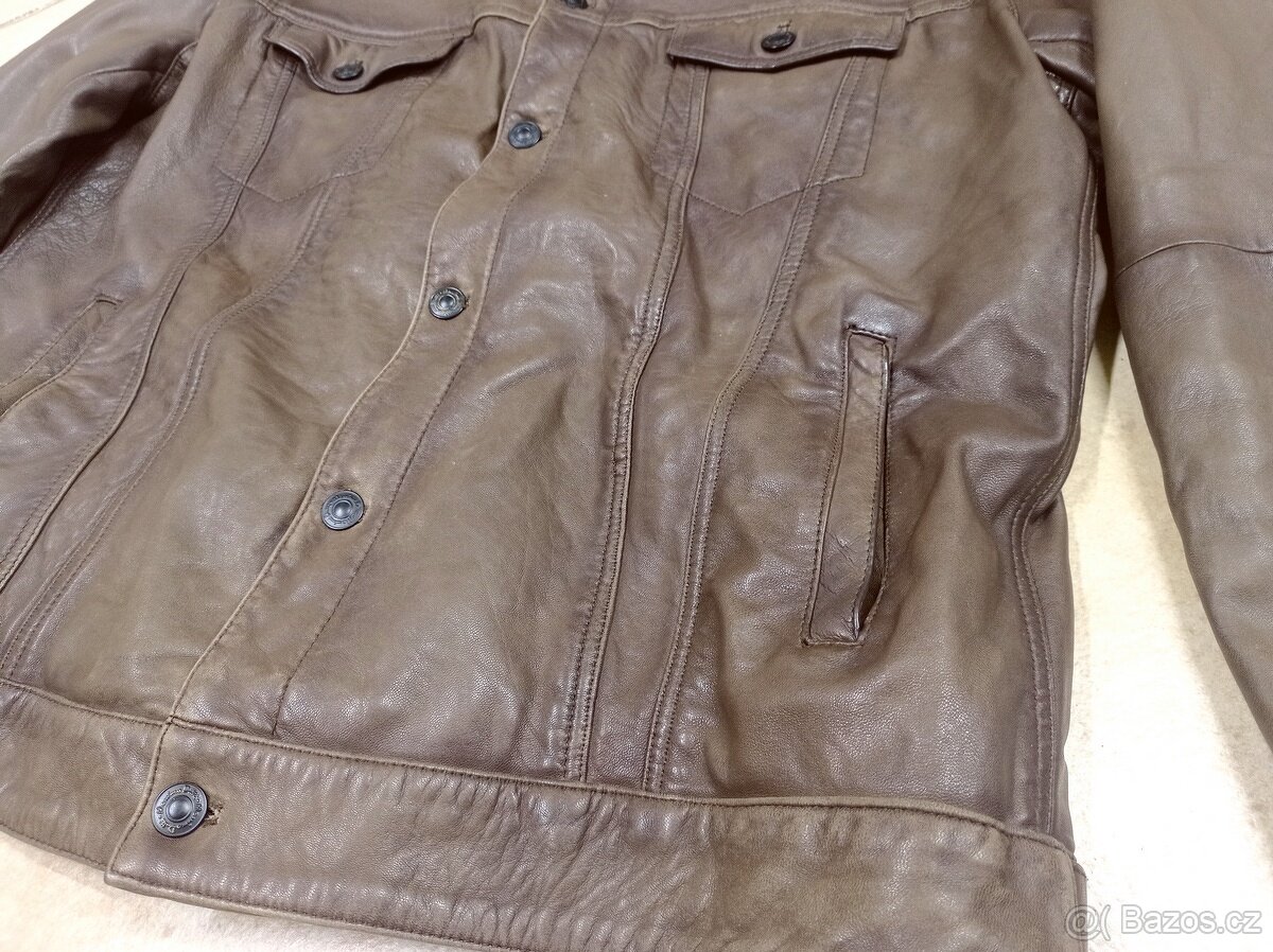 Kožená bunda Massimo Dutti - XL - jako nová - 8