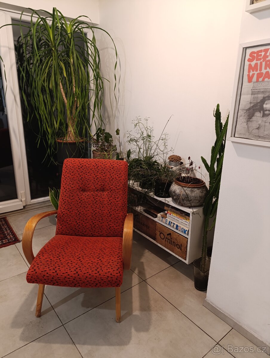 100%bytovy původní stav retro křeslo J. Šmídek,1957 - 8