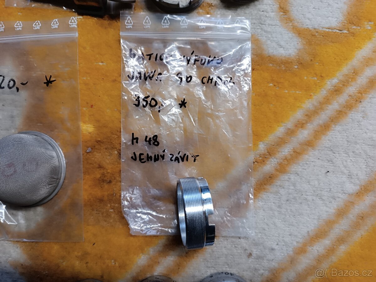 Tachometr Jawa,zámek ,matice,sítko, zajištění sedadla,maska, - 8