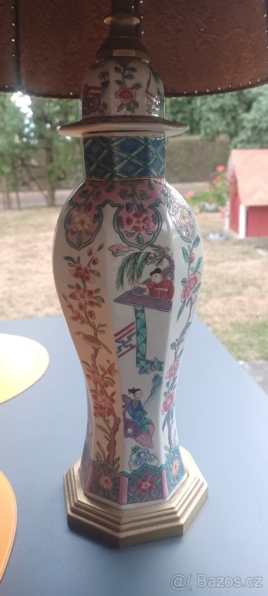 Porcelánová stolní lampa - 8