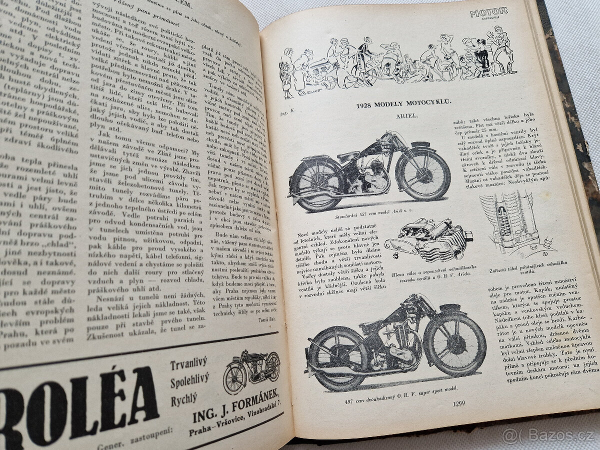 Svázaný ročník VI. časopis Motor (Motocykl) 1927 veteráni - 8