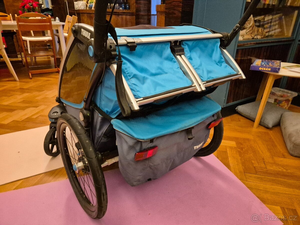 Thule chariot cross double + jogging set + ski set - 8