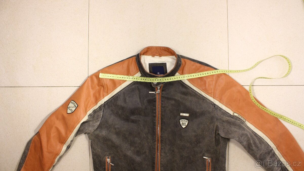 Pánská kožená bunda Tom Tailor velikost L - 8