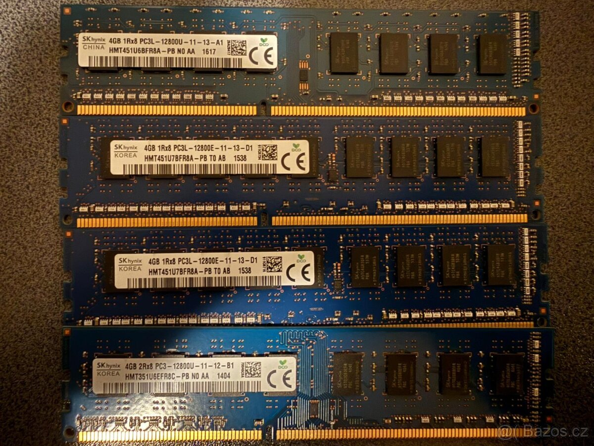 RAM DDR3 4GB – 1333 / 1600 MHz – desktop PC – více kusů - 8