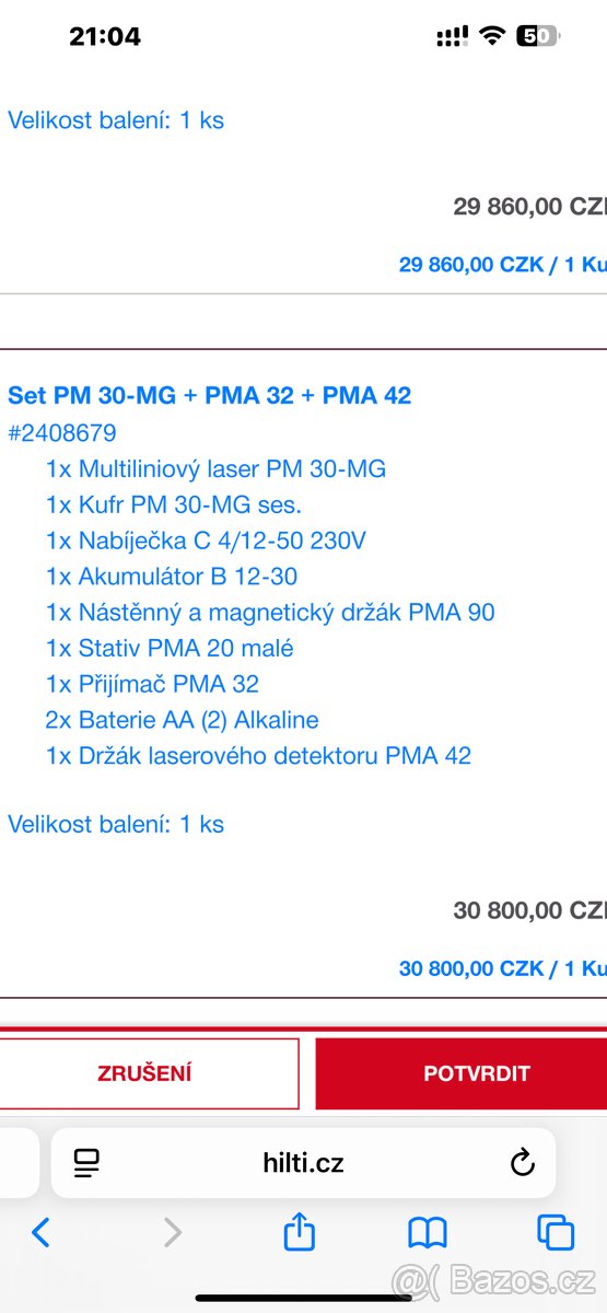 multiliniový laser Hilti pm 30 mg plný komplet - 8