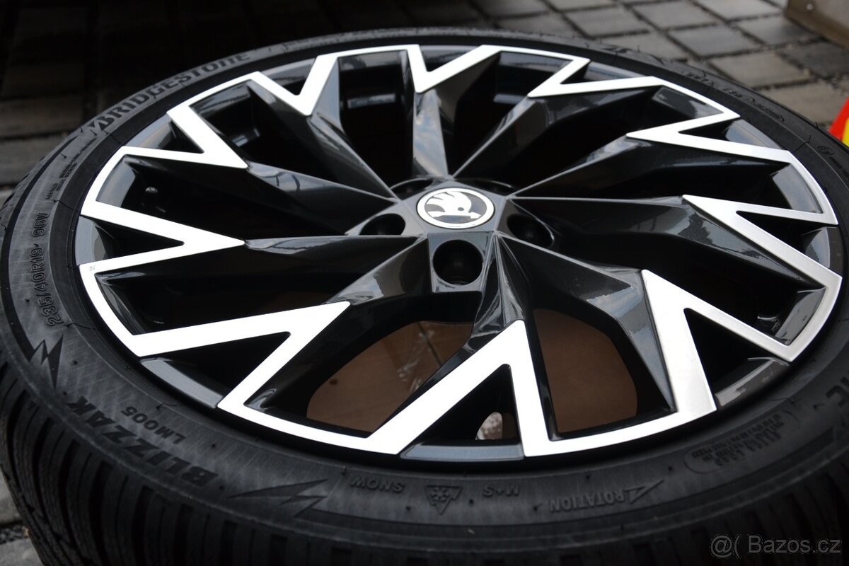 Nová zimní Alu sada Škoda Superb III, IV 235/40 R19 Bridg. - 8