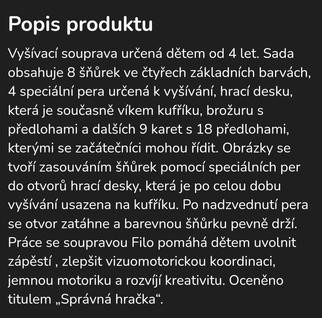 Quercetti Filo vyšívání - 8