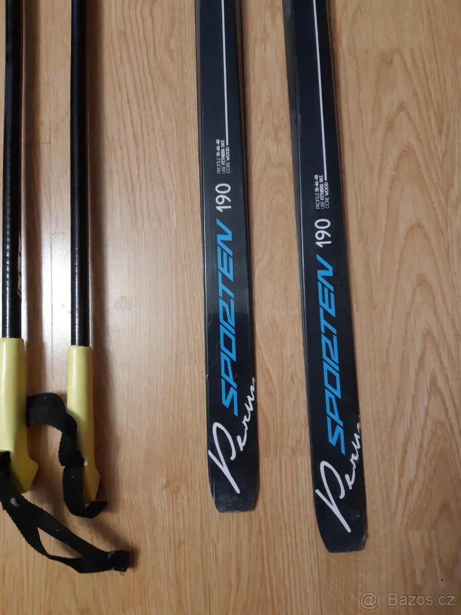 Komplet na běžkovani zánovni Sporteny190 cm hůlky a boty Al - 8