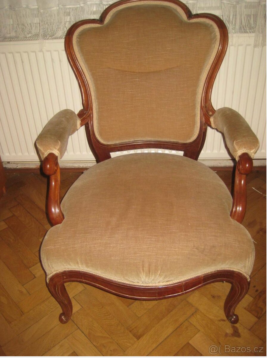 Starožitné křeslo křeslo ve stylu Biedermeie - 8