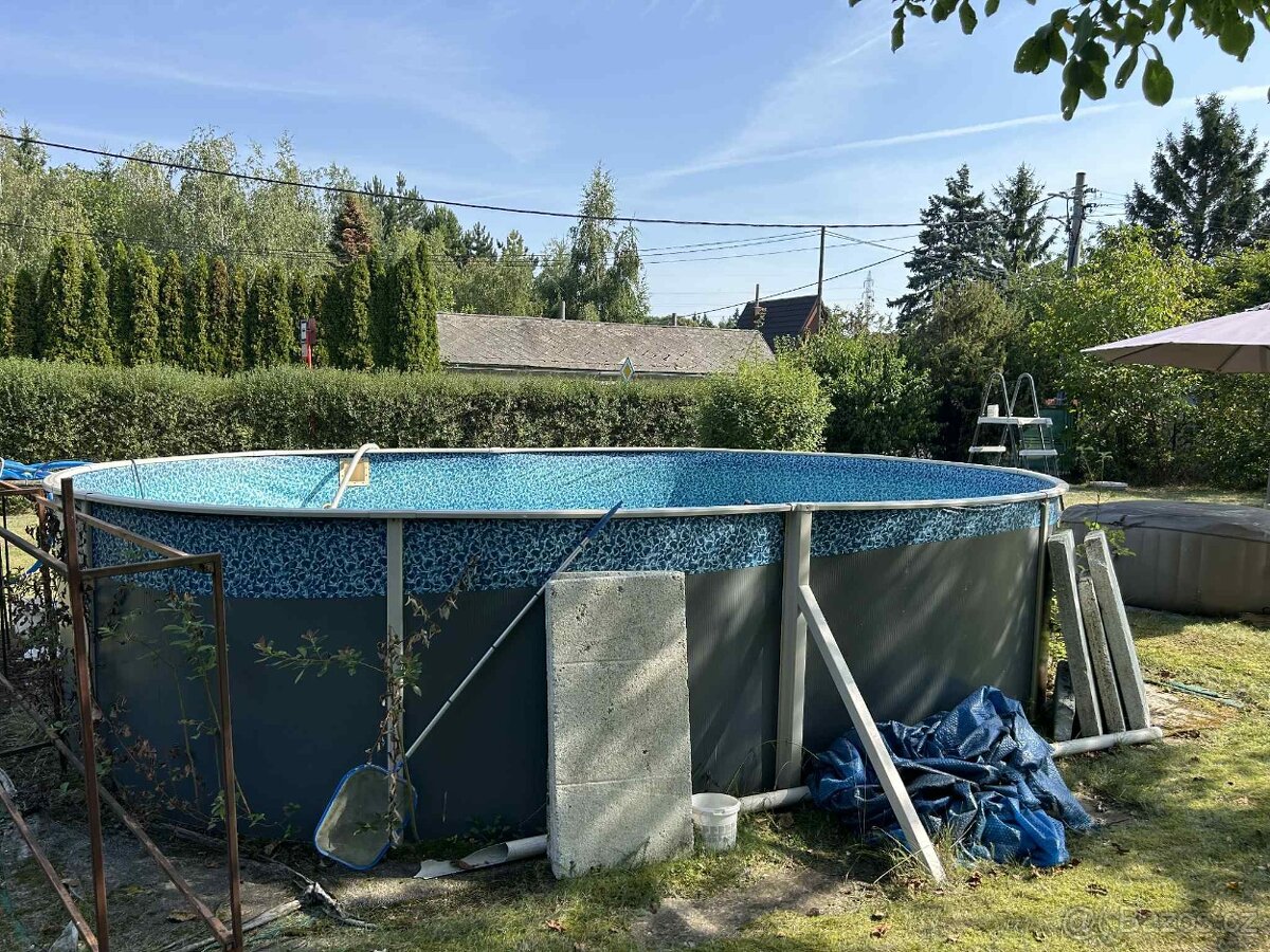 Prodám oválný bazén se vším potřebným příslušenstvím - 8