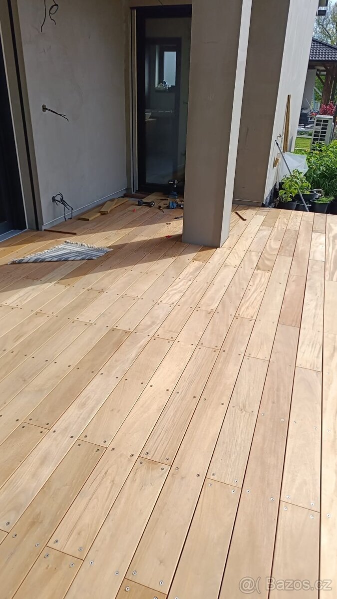 Garapa terasová prkna, nízká cena, hladké/ drážkované - 8